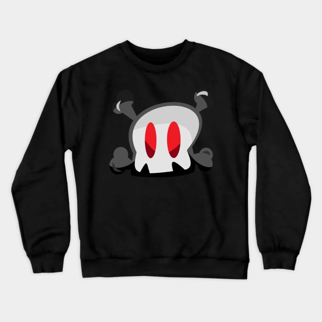 red bonehead Crewneck Sweatshirt by prettyguardianstudio